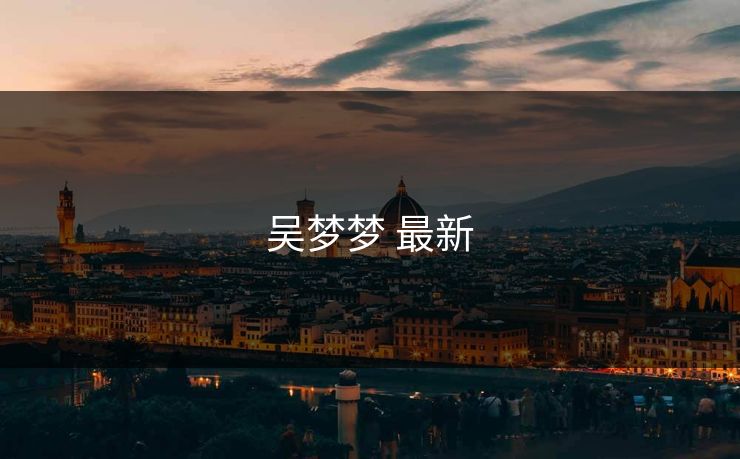吴梦梦 最新