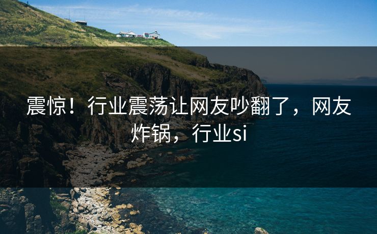 震惊！行业震荡让网友吵翻了，网友炸锅，行业si